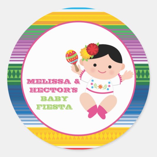 Baby Girl Fiesta Stickers (Voorkant)