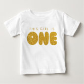 Baby Girl First Birthday Outfit Golden One (Voorkant)