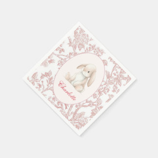 Baby Girl First Birthday Party Napkins Servet