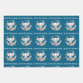 Baby Girl First kerst Elephant roze naam Inpakpapier Vel (Voorkant 3)