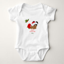 Baby Girl First KerstRed Santa Hat Baby Bodys Romper