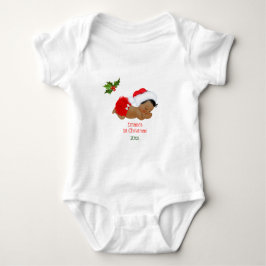 Baby Girl First KerstRed Santa Hat Baby Bodys Romper