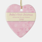 Baby Girl First Kerstversiering Keramisch Ornament (Rechts)