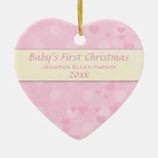 Baby Girl First Kerstversiering Keramisch Ornament