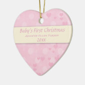 Baby Girl First Kerstversiering Keramisch Ornament (Links)