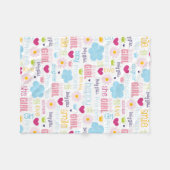 Baby Girl Fleece Deken (Voorkant (Horizontaal))