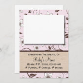 Baby Girl Floral Aankondiging (Voorkant / Achterkant)