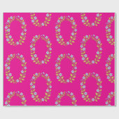 Baby girl floral pattern cadeaupapier (Vlak)