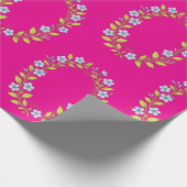 Baby girl floral pattern cadeaupapier (Hoek)