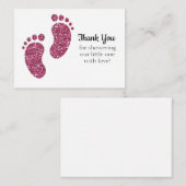Baby Girl Foot Dank je kaarten Notitiekaartje (Voorkant / Achterkant)