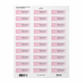Baby Girl Foot Print Pink Address Label (Full Sheet)