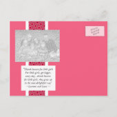 Baby Girl Foto aankondiging Sjabloon (Achterkant)