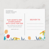 Baby Girl Foto geboorteaankondiging Aankondigingskaart (Achterkant)