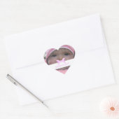 Baby girl Foto Gift van God Roze boog Hart Sticker (Envelop)