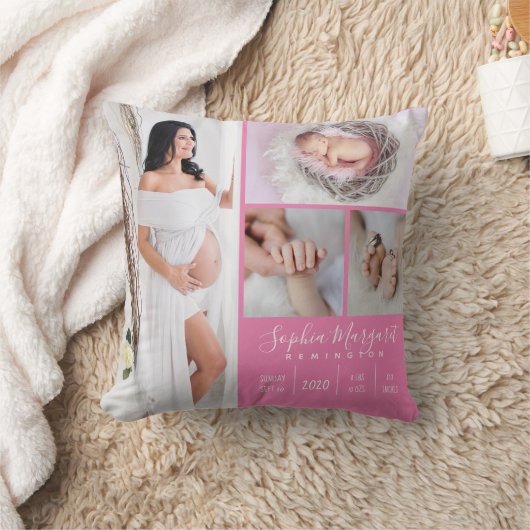 Baby Girl Foto Keepomwille Roze Sierkussen (Deken)