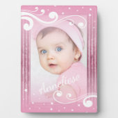 Baby Girl Foto met naam Fotoplaat (voorkant)