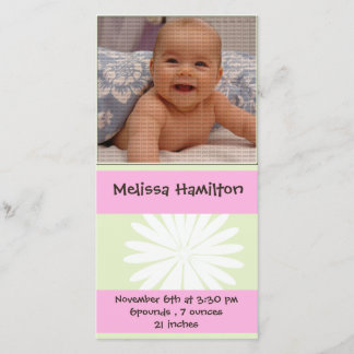 baby girl - fotokaart aankondiging