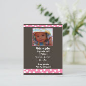 baby girl - fotokaart aankondigingskaart (Staand voorkant)