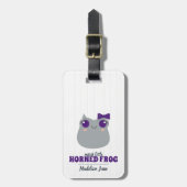 Baby Girl Frog Paars Bag Label Bagagelabel (Voorkant verticaal)
