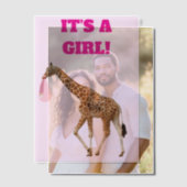 Baby Girl Geboorteaankondiging Vellum Overlay Vellum Uitnodigingen (Offset (Koppel))