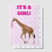 Baby Girl Geboorteaankondiging Vellum Overlay Vellum Uitnodigingen (Offset (Uitnodiging))