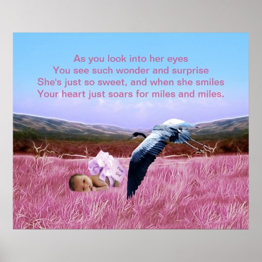 Baby Girl-gedicht poster (Voorkant)