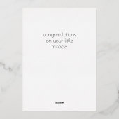 Baby Girl Gefeliciteerd Folie Kaart (Achterkant)