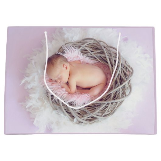 Baby Girl Gefeliciteerd Groot Cadeauzakje (Voorkant)