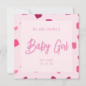 Baby Girl Gender Reveal Party Uitnodiging (Voorkant)