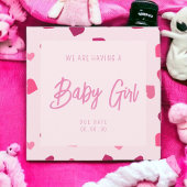 Baby Girl Gender Reveal Party Uitnodiging