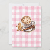 Baby Girl Gingham A Merry Little Baby Shower  Kaart (Achterkant)