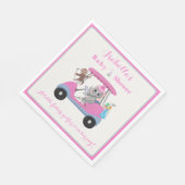 Baby Girl Golfing Elephant & Monkey Shower Servet (Hoek)