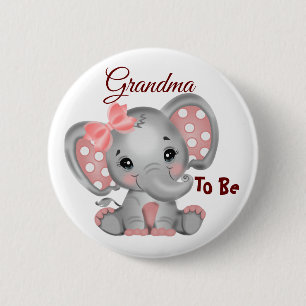 Baby Girl Grandma Ronde Button 5,7 Cm