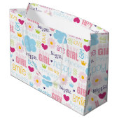 Baby Girl Groot Cadeauzakje (Achterkant Gekanteld)