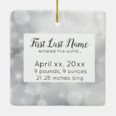 Baby Girl, grootmoeder eerste kerstfoto Ornament (Achterkant)