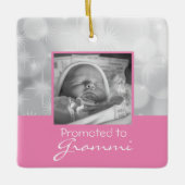 Baby Girl, grootmoeder eerste kerstfoto Ornament (Voorkant)