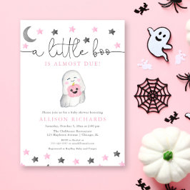 Baby girl halloween herfst schattige geest baby sh kaart