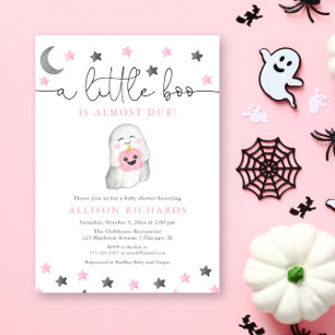 Baby girl halloween herfst schattige geest baby sh kaart