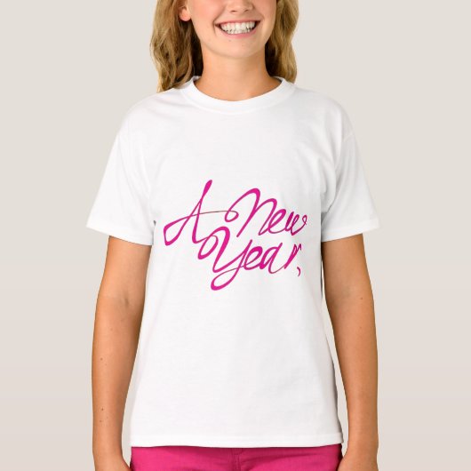 Baby Girl Happy New Year T-Shirt  (Voorkant)