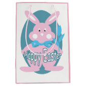 Baby Girl Happy Pasen Bunny MGB Medium Cadeauzakje (Voorkant)