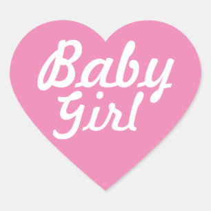 Baby Girl Hart Sticker