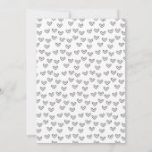 Baby Girl Hearts Script Foto geboorteaankondiging Aankondiging (Achterkant)