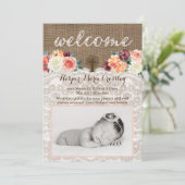 Baby Girl Herfst najaar geboortecards Aankondiging (Staand voorkant)