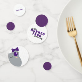 Baby Girl Horned Frog Paars Baby shower Confetti