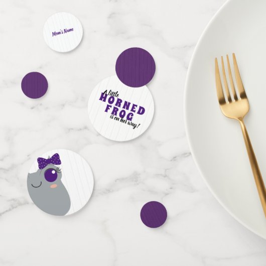 Baby Girl Horned Frog Paars Baby shower Confetti (Groep)