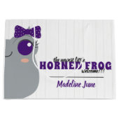 Baby Girl Horned Frog Paars Groot Cadeauzakje (Voorkant)