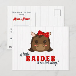 Baby Girl Horse Baby shower Invitation Briefkaart