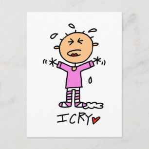 Baby Girl I Cry Tshirts and Gifts Briefkaart