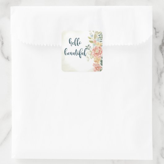 Baby Girl I Vierkante Sticker (Tas)