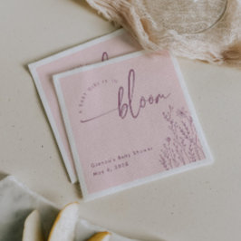 Baby Girl in Bloom - Stoffig Roze Baby shower Serv Servet